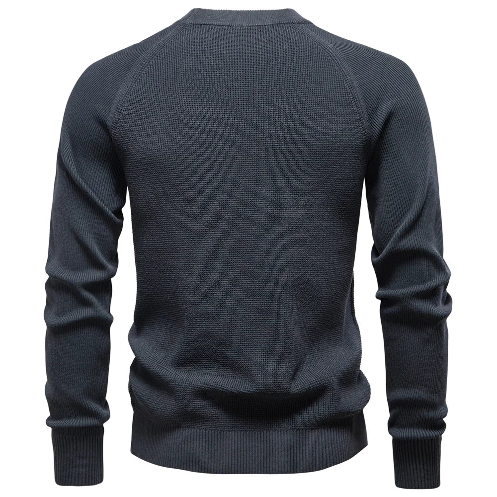 Herren Langarmshirt Mit Rundhals Aus Komfortablem Stoffmix