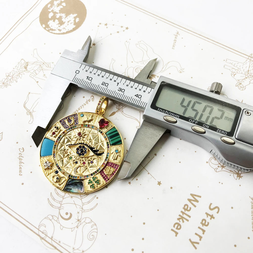 Damen-Charm-Anhänger Amulett magisch Natur Elemente aus Sterlingsilber