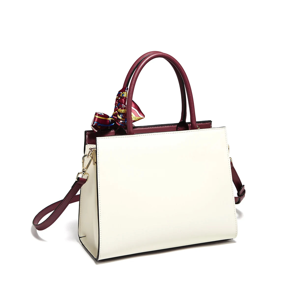Damen Schultertasche aus Splitleder mit Stickerei im chinesischen Stil