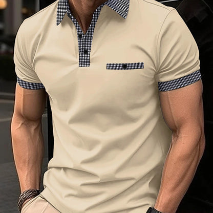 Lässiges Herren-Langarmshirt mit Reverskragen und Schichtoptik – modisch und vielseitig einsetzbar