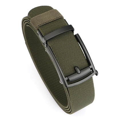 VATLY Elastik-Gürtel Herren Gunmetal Automatik-Schnalle Nylon Einheitsgröße