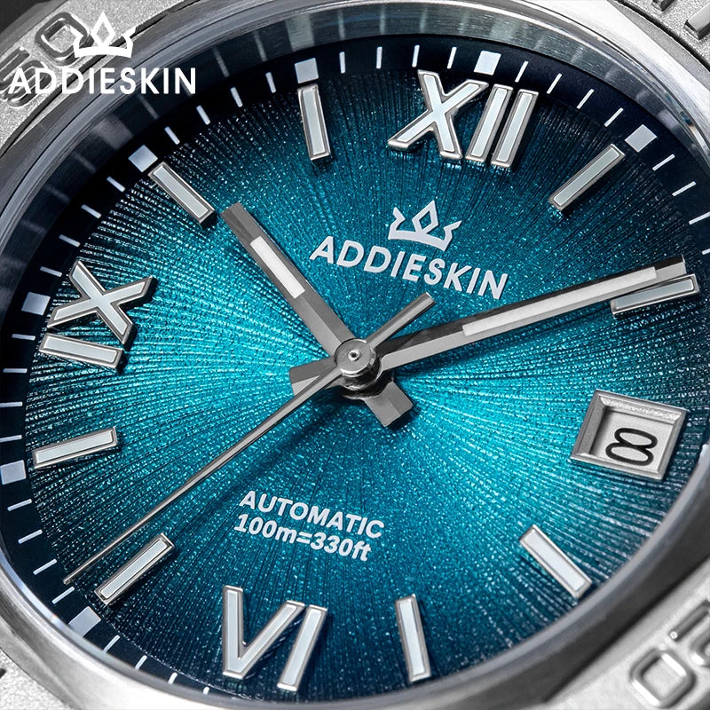 Herren-Automatikuhr mit Saphirglas und Deep-Blue-Zifferblatt