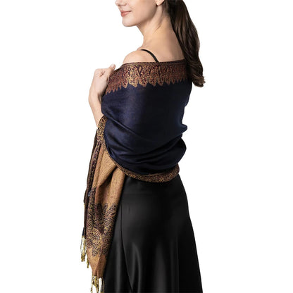 Damen Winterschal Kaschmir Plaid warm Pashmina Bandana Quaste Qualität