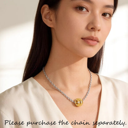 Damen-Charm-Anhänger Goldene Biene Perlen Winter Karma aus Sterlingsilber