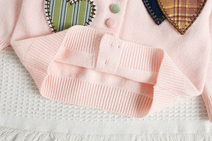 Mädchen Pullover Set mit Patchwork und Tutu Rock für Kinderoutfit 2PCS
