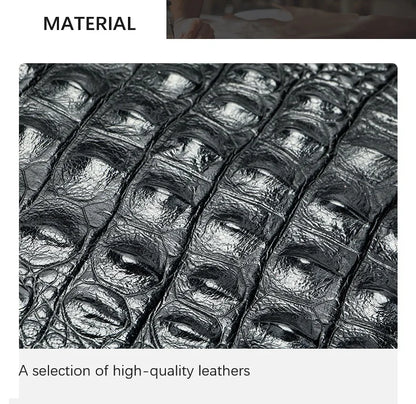 Herren-Umhängetasche aus Leder mit Kroko-Print, Große Crossbody-Tasche fürs Business