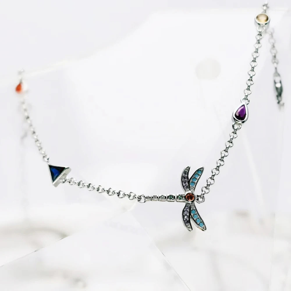 Damen-Armband Libelle bunt Böhmen aus Sterlingsilber