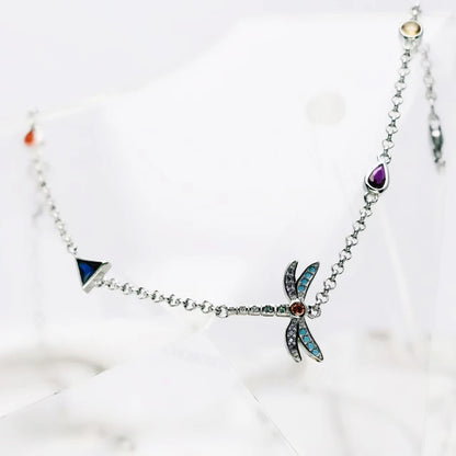 Damen-Armband Libelle bunt Böhmen aus Sterlingsilber