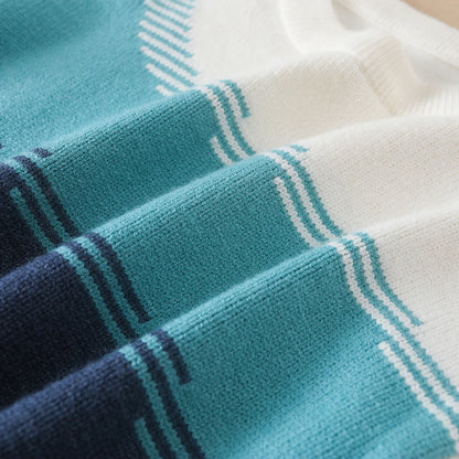 Tween Jungen-Pullover, lässig, Rundhalsausschnitt, Farbblock, langärmelig, für Herbst/Winter, Kinder-Strickwaren für Jungen