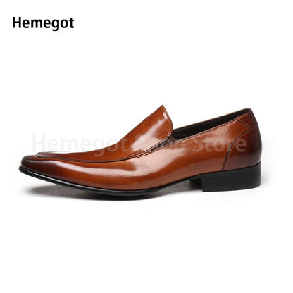 Luxury Handmade Mens Shoes Oxford Leather Shoes Pointed Toe Shoes for Men Business Casual Office Work Shoes Slip On Dress Shoes