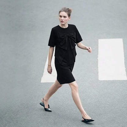 Elegantes Damen Minikleid Mit Strickstretch Für Büro Und Freizeit
