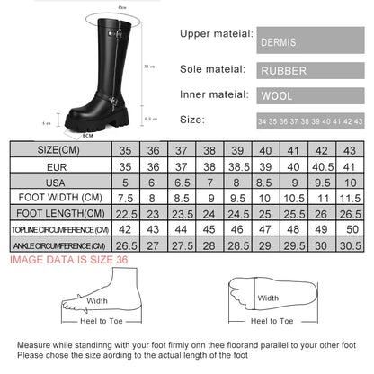 AIYUQI Women Winter Boots Genuine Leather 2025 New Natural Wool Warm Women Tenor Boots British Style Platform Women's Snow Boots