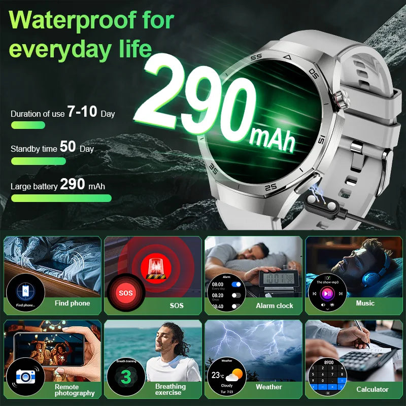 LIGE 2025 Neue Bluetooth Anruf Smart Uhr 1,53 "360*360 Benutzerdefinierte Zifferblatt Wasserdichte Sport Männer Frau Gesundheit Monitor smartwatch Für Mann