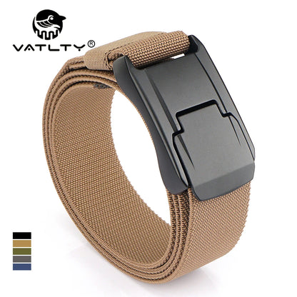 VATLY Elastik-Gürtel Herren Matte Metall-Schnalle Schnellverschluss Tactical Outdoor