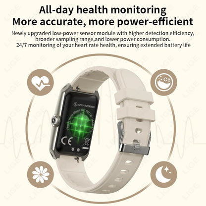 LIGE Neue Mode 1,47 Zoll 3D Gebogene Bildschirm Smart Uhr Bluetooth Anruf 100 + Sport Schlaf Überwachung Smartwatch Für Männer frauen