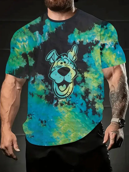Hochwertiges Herren-T-Shirt in Übergröße mit kurzen Ärmeln und Henley-Ausschnitt – ideal für den Sommer.