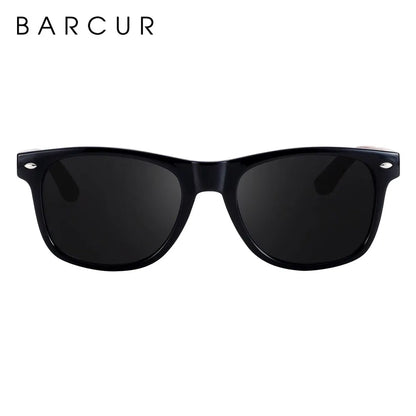 Sonnenbrille Naturholz Walnuss schwarz polarisiert UV400 Herren B