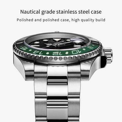 Herren-Taucheruhr mit Keramikluenette und NH35-Automatikwerk