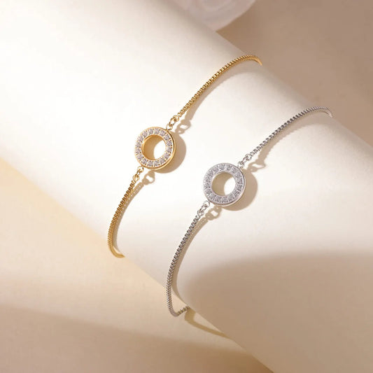 Damen-Armreif mit geometrischem Zirkonia-Design