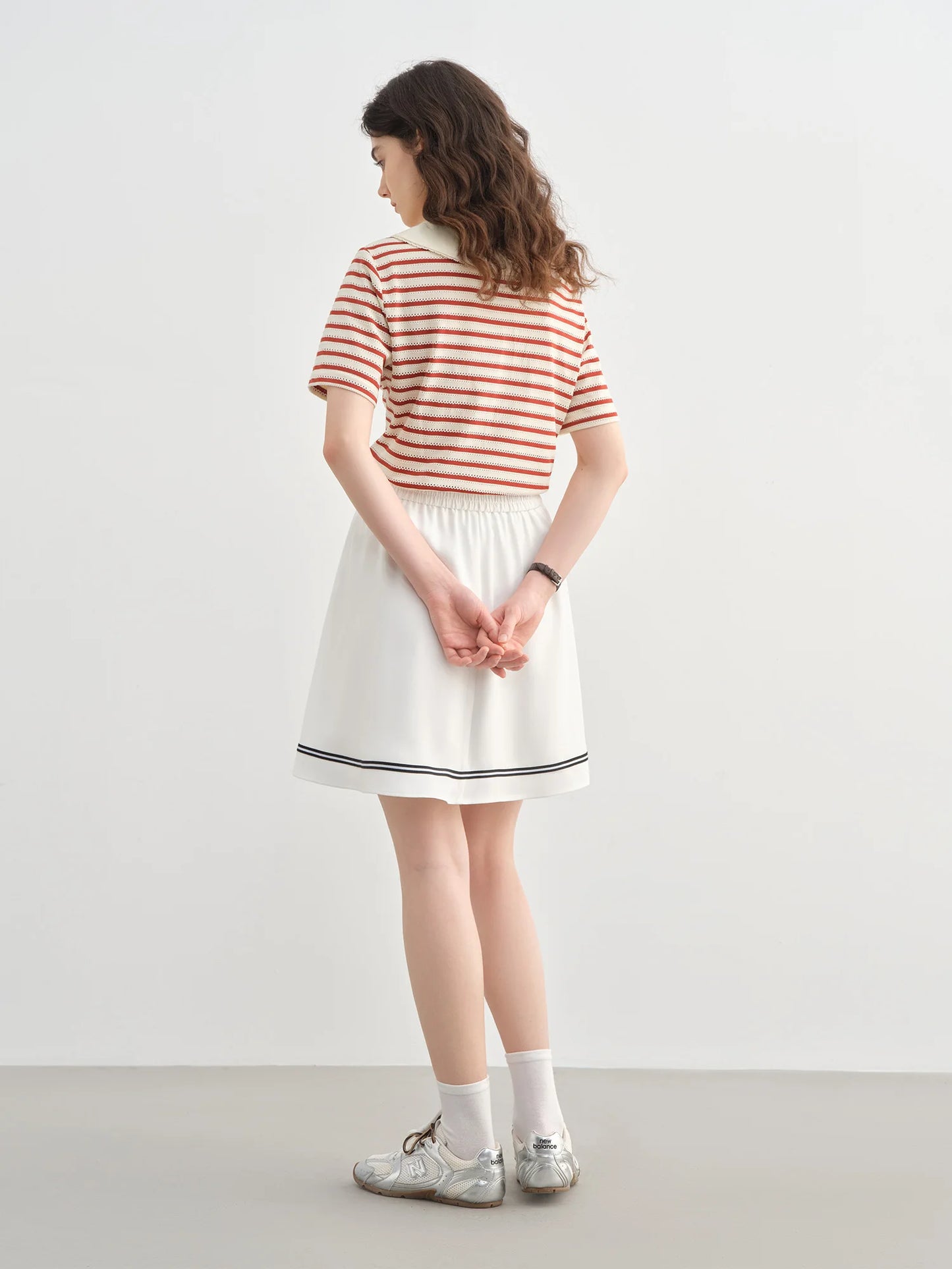 Poloshirt mit Knopfleiste und Farbblock-Design