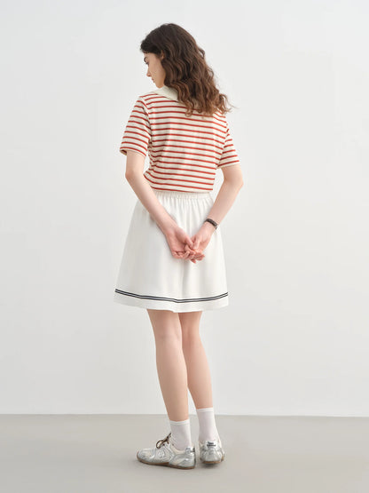 Poloshirt mit Knopfleiste und Farbblock-Design