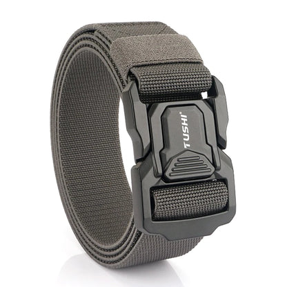 Herren-Elastischer Outdoor-Gürtel aus Aluminiumlegierung mit Schnellverschluss für Trekking