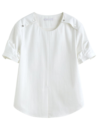 Damen-Polo-Shirt aus Baumwolle mit Polokragen, tailliertem Schnitt und abgerundetem Saum – ideal für den Sommer und den Alltag