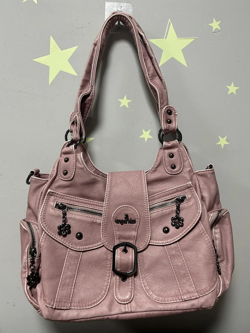 Damen-Schultertasche Mit Mehrfachen Fächern Aus PU Leder Im Vintage-Look Für Alltag