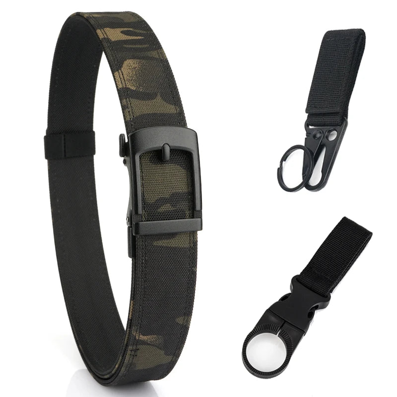 VATLY EDC Casual Gürtel Herren Nylon Rigid Military Automatik-Schnalle