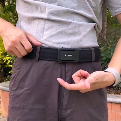 Unisex-Taktischer Gürtel aus Nylon mit Automatischer Schnalle für Outdoor-Einsatz Alltagstauglich