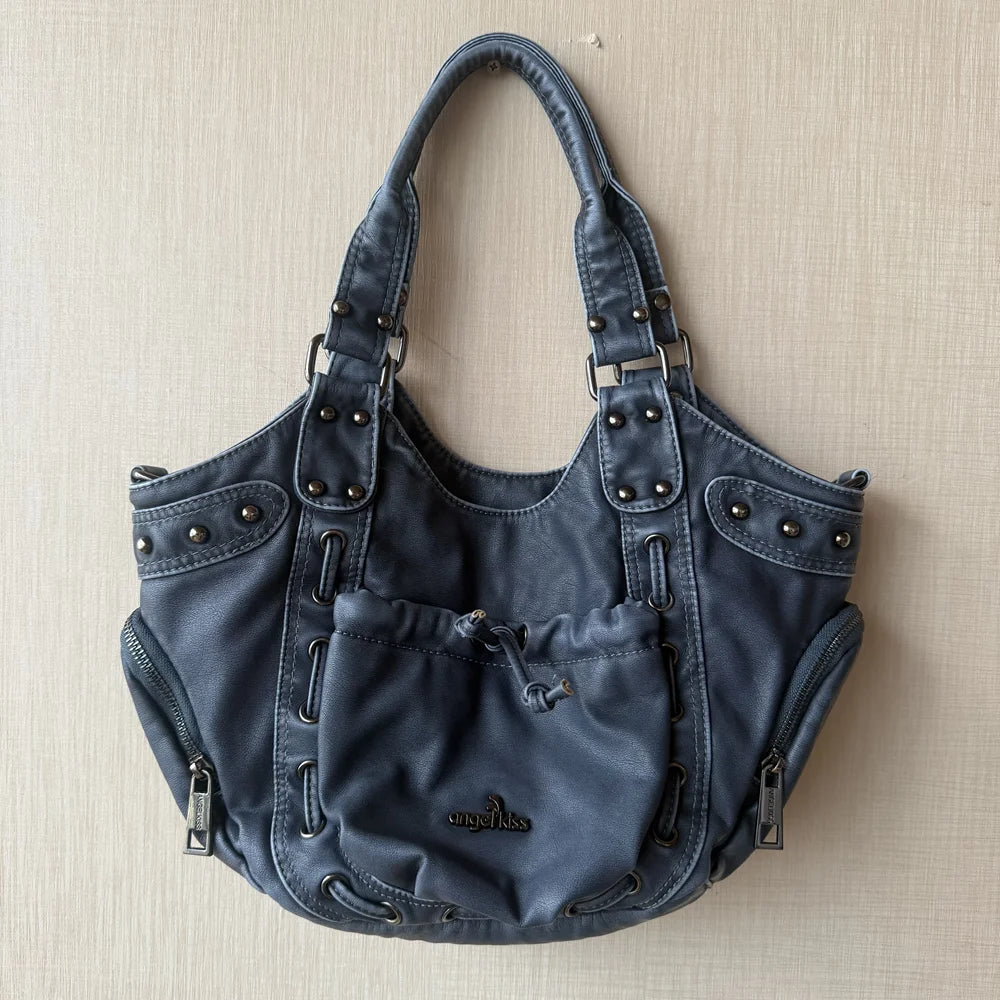 Damen-Schultertasche Großes Fassungsvermögen Mit Reißverschluss Und Mehreren Innenfächern