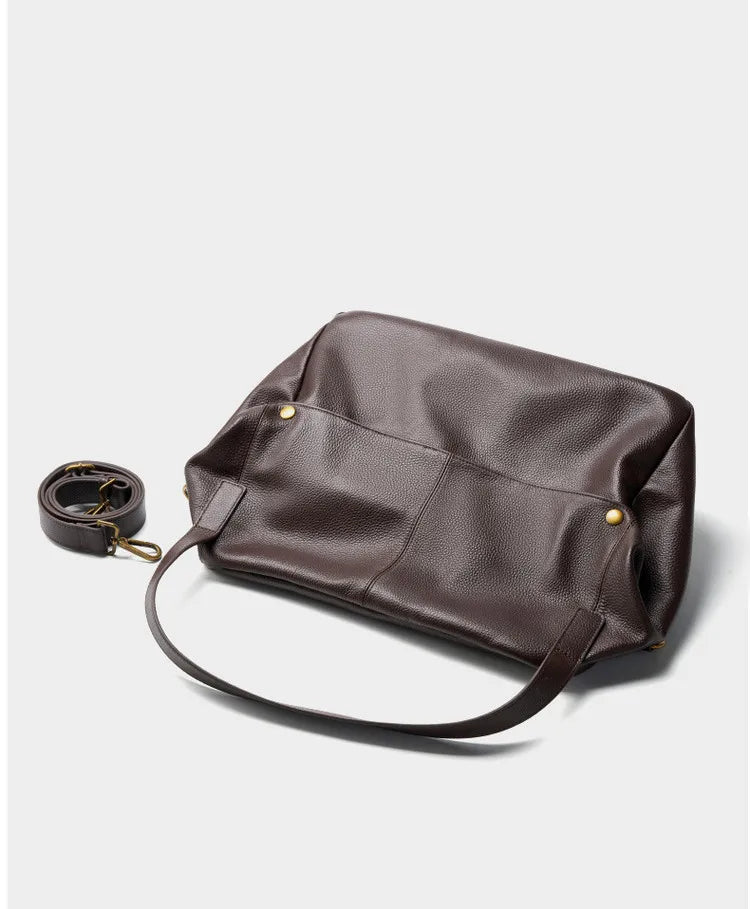 Damen Handtasche aus echtem Leder mit großer Kapazität
