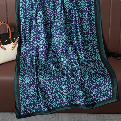 Damen Satin Seidenschal Hijab Sommer Sonnenschutz Strand Kopftuch Foulard