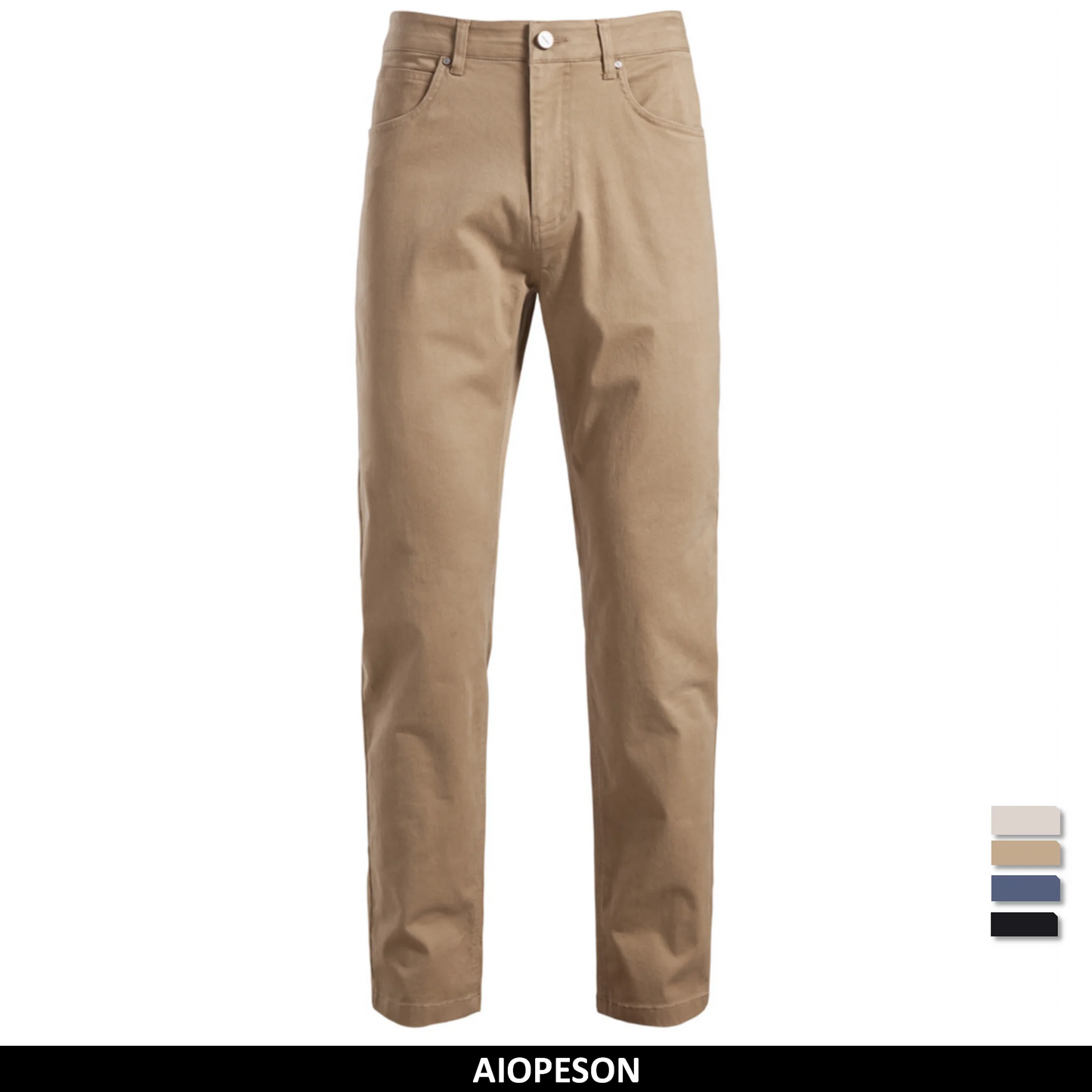 Premium Herrenhose Aus Weicher Baumwolle Mit Reißverschluss Schlank Bequem