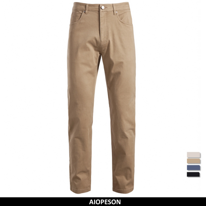Premium Herrenhose Aus Weicher Baumwolle Mit Reißverschluss Schlank Bequem