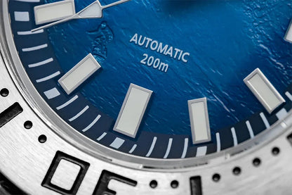 Herren-Taucheruhr mit Surf-Blue-Zifferblatt und NH35-Automatikwerk