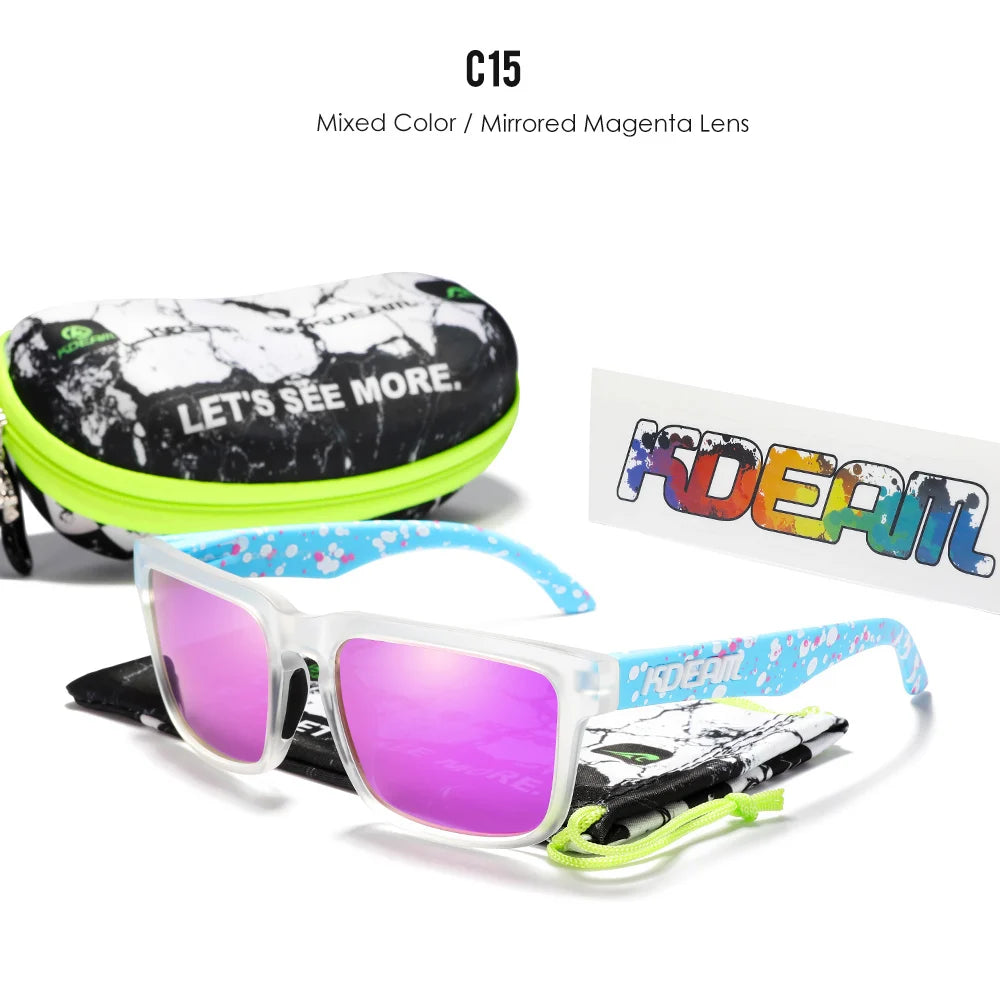 Sonnenbrille quadratisch polarisiert lässig Outdoor Unisex Pärchen neues Paket