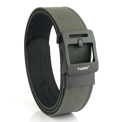 Herren Taktischer Gürtel Aus Nylon 1100D Mit Automatik-Schnalle Breite 4,3 cm Robuster Militärischer Alltags-Gürtel Grau
