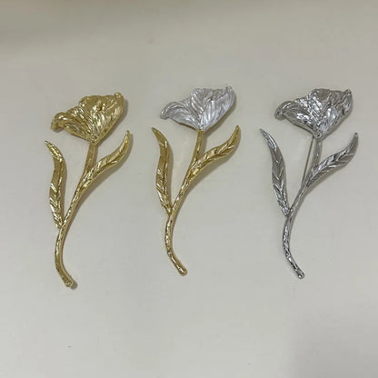 Brosche Blatt Blume Metall Groß Übertrieben Mode Party Damen