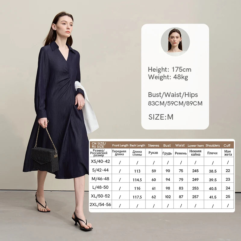 Elegantes V-Ausschnitt Damenkleid Asymmetrisch Für Reisen