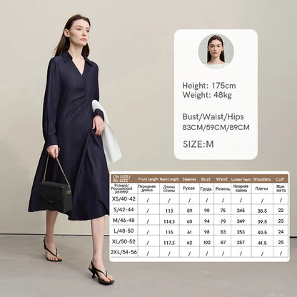 Elegantes V-Ausschnitt Damenkleid Asymmetrisch Für Reisen