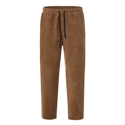 Leichte Herren-Eis-Seidenhose mit elastischem Bund – lockere, gerade Freizeithose für Sport und Alltag