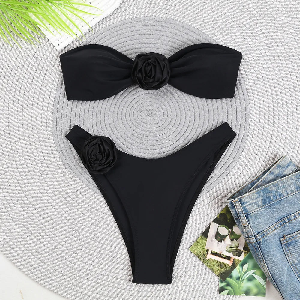 Dreiteiliges Damen-Bikini-Set im brasilianischen Stil – ideal für Strand und Pool