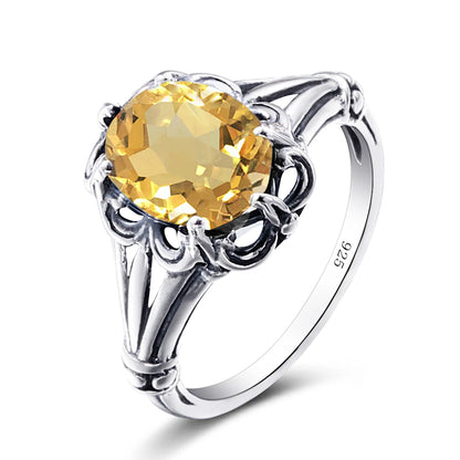 Damen-Eheringe Vintage Stil Aus 925er Sterlingsilber Mit Granatkristall Und Zirkonia