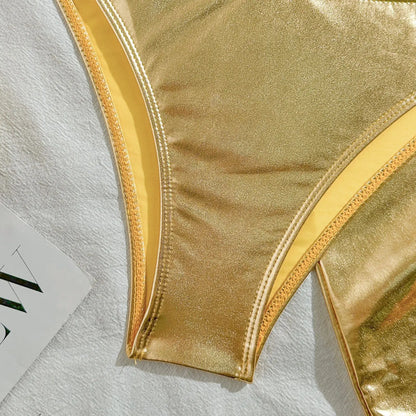 Push-Up-Bikini mit Strasssteinen und passendem Stirnband – ideal für Strand und Pool