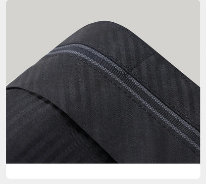 Eleganter Herrenanzug aus 30% Wolle: Schwarzer Slim Fit Ein-Knopf-Blazer für Hochzeiten und Feiern