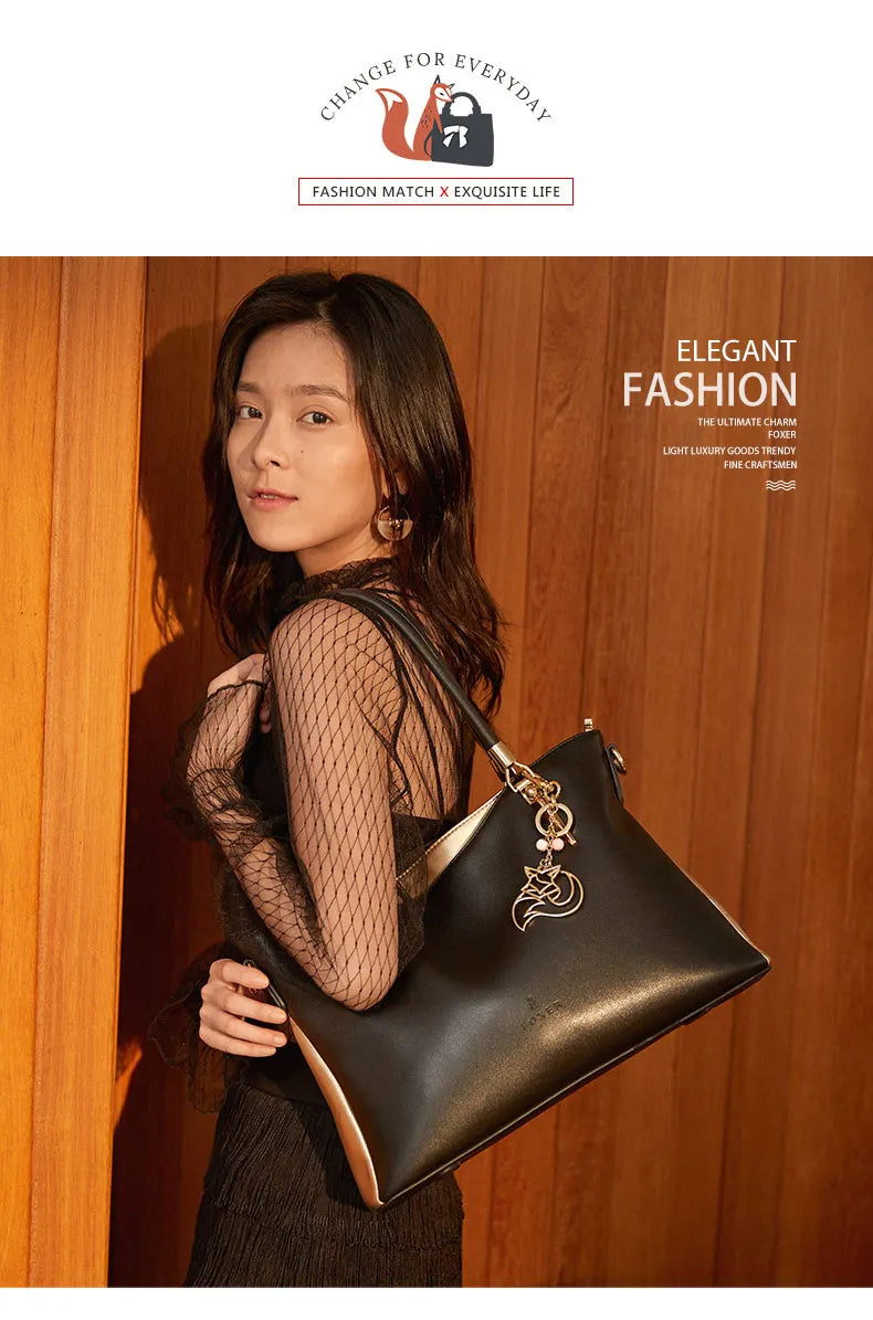 Damen Schultertasche aus Rindleder Crossbody-Tasche Luxuriöse Handtasche