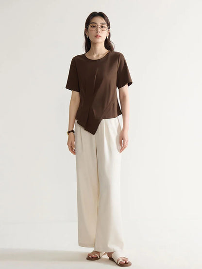 Elegantes Damen-Commuter-Hemd in Übergröße mit schlichtem Revers – ideal für den Sommer
