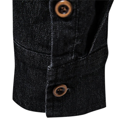 Herren Langarm Hemd aus elastischer Baumwolle im Casual Stil für Designer Kleidung