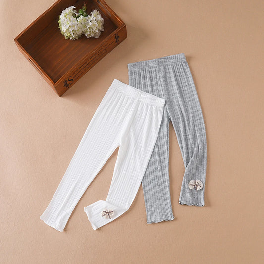 Mädchen Leggings Frühling Herbst Kinder Baumwolle Kleidung Kinder einfarbige weiche Hosen